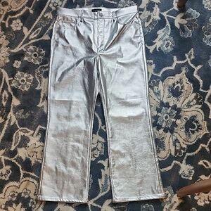 Ann Taylor | Shimmering Silver Jeans Size 12
